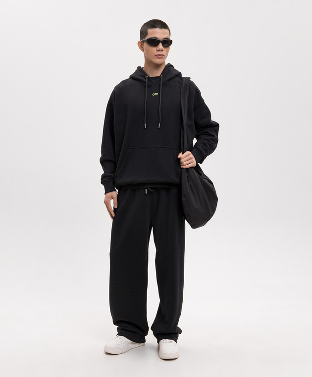 Off-White Чорне худі з принтом Dark Slime 44MBB085S26F003 зображення 2