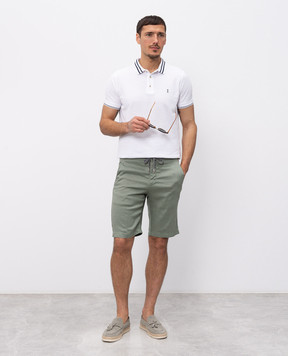 Marco Pescarolo Зелені шорти з льоном CENITO5302