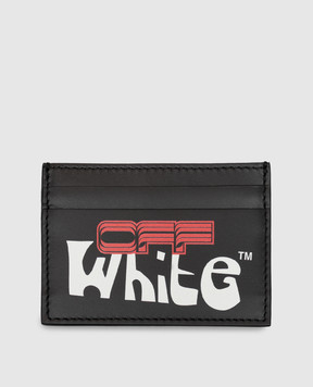 Off-White Черный кожаный картхолдер Goofy OWMND04F26LT01