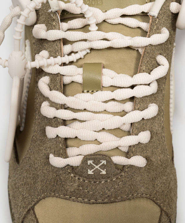 Off-White Комбинированные кроссовки End Of Play цвета хаки OF05761310 изображение 5
