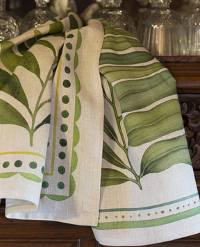 TESSITURA TOSCANA TELERIE Серое кухонное полотенце TAMARINDO из льна NC250013080037