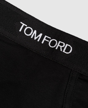 Tom Ford Трусы-брифы черного цвета с узором логотипа T4LC11040
