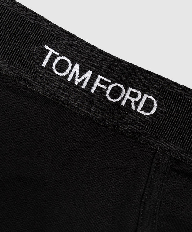 Tom Ford Трусы-брифы черного цвета с узором логотипа T4LC11040 изображение 3