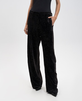 Magda Butrym Чорні оксамитові штани PANTS01102925