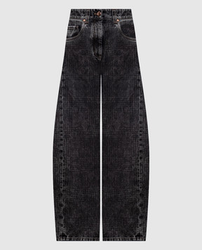 Brunello Cucinelli Серые джинсы в клетку MP95PP4059