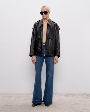 Dondup Сині джинси кльош Amber з патчем логотипа DP619DS0107DMC2