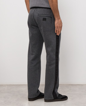 Dolce&Gabbana Серые спортивные брюки с лампасами GP1P9THUML9