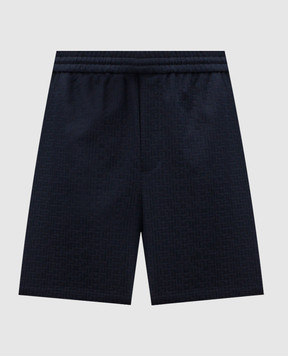 Balmain Сині шорти у візерунок GH1PA172CG50