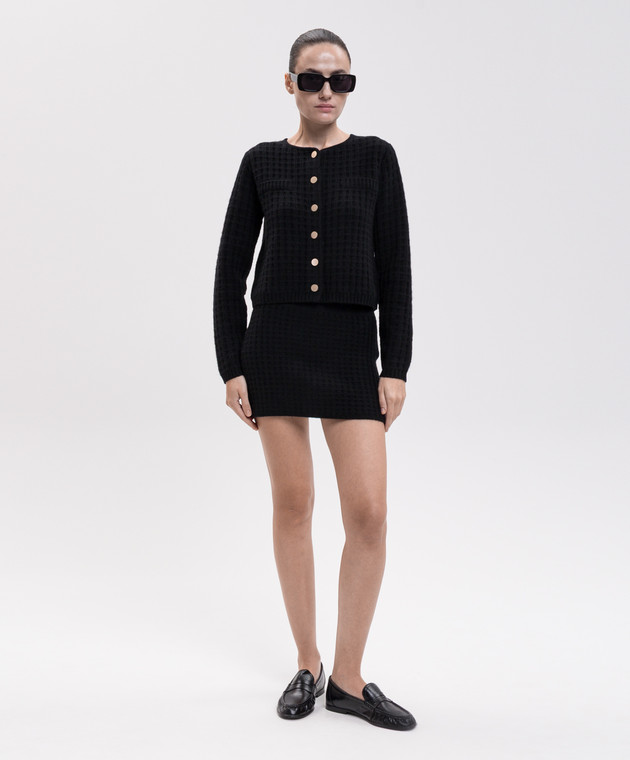 Allude Чорна спідниця міні з вовни та кашеміру 26517114 зображення 2