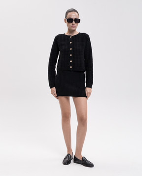 Allude Чорна спідниця міні з вовни та кашеміру 26517114
