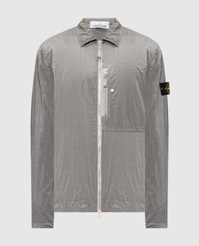 Stone Island Вітровка кольору хакі з патчем логотипа L1S151200038S0019