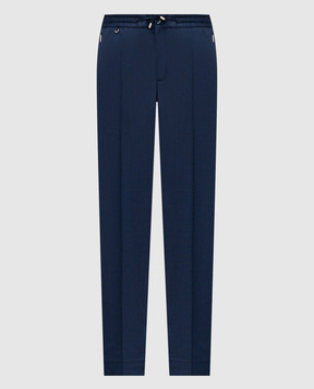 Stefano Ricci Штани з вовни синього кольору M1T6100040W0005U