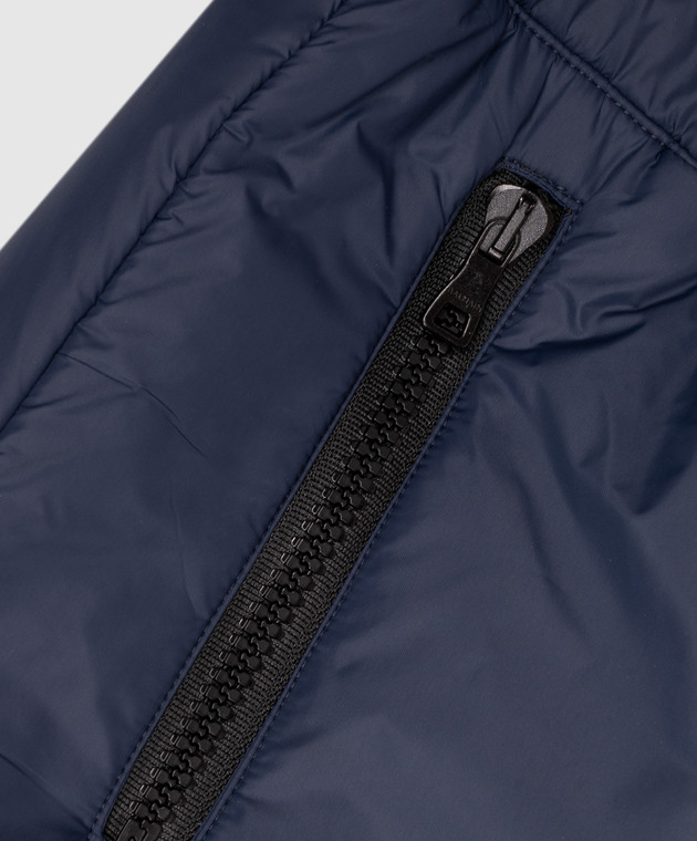 Balmain Детские синие горнолыжные брюки с принтом логотипа BZ6L10N0372 изображение 3