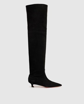 Santoni Черные замшевые ботфорты WSTI72408HI2SAEA