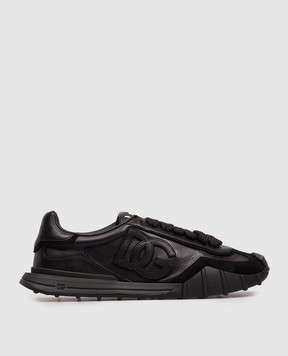 Dolce&Gabbana Чорні шкіряні кросівки Dg Athletic CS2384A0569