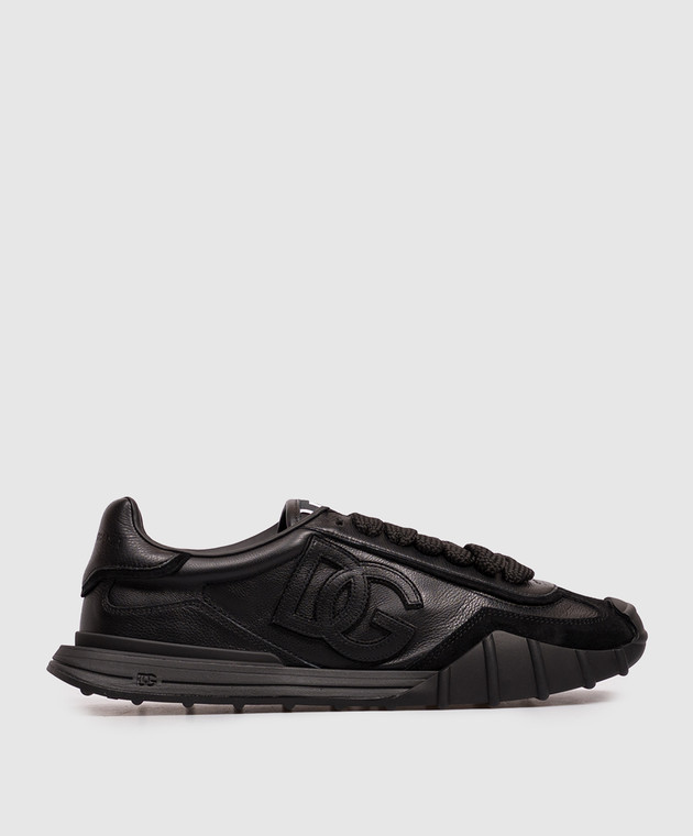 Dolce&Gabbana Чорні шкіряні кросівки Dg Athletic CS2384A0569