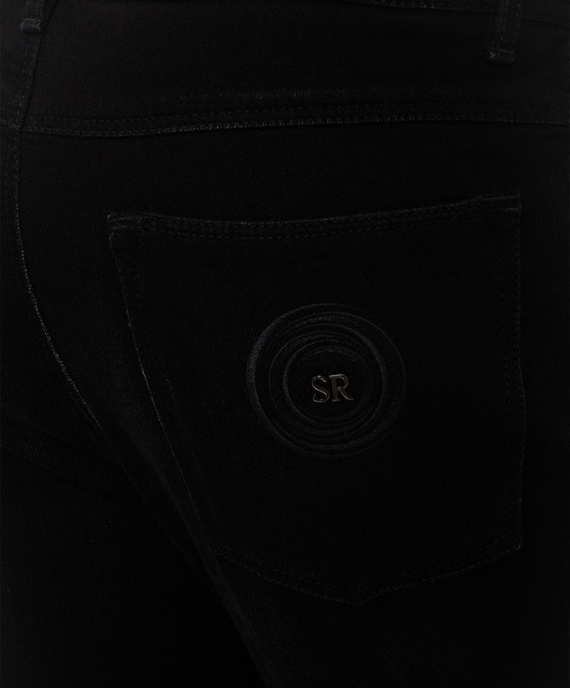 Stefano Ricci Черные джинсы с эффектом потертости M8T63B1120T812B изображение 5