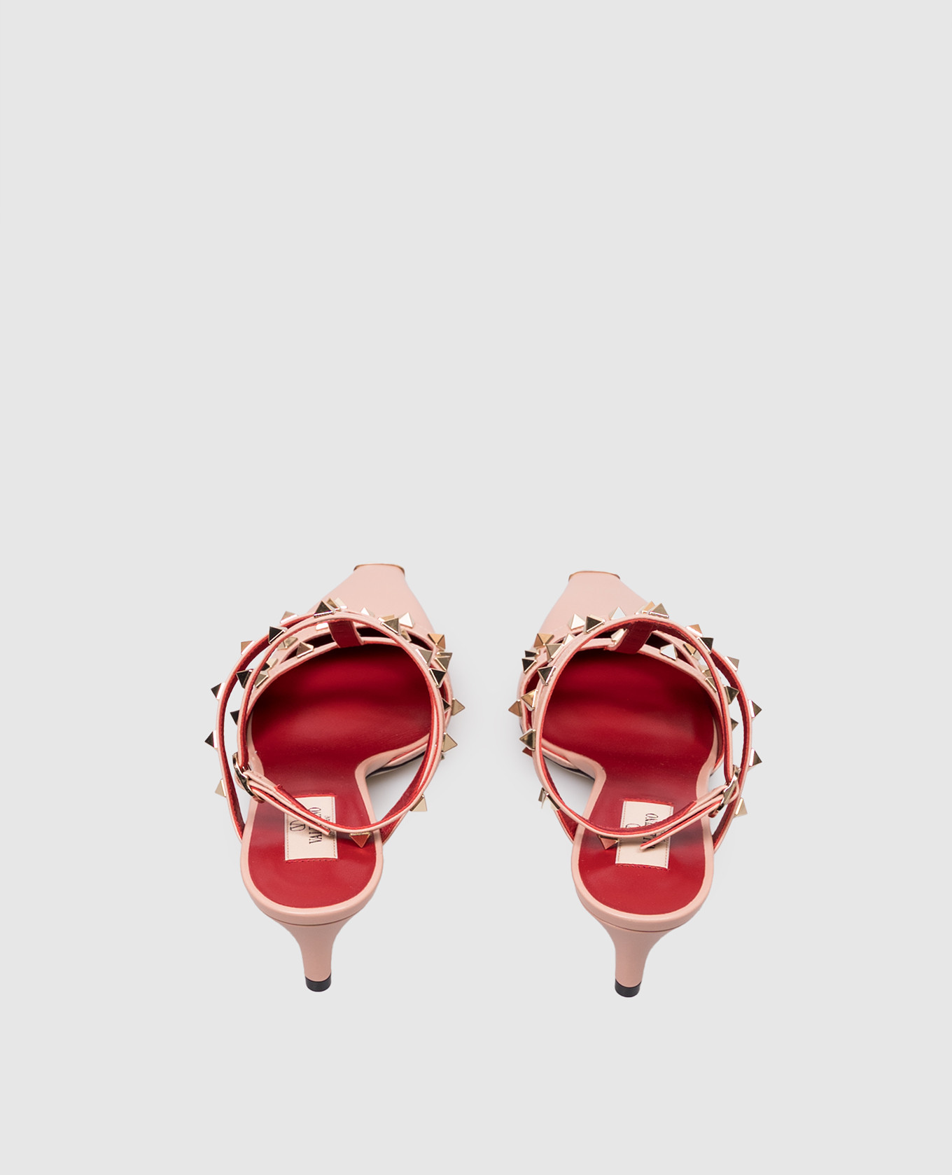 Valentino Розовые кожаные босоножки Rockstud 9W2S0PV0WZD изображение 6