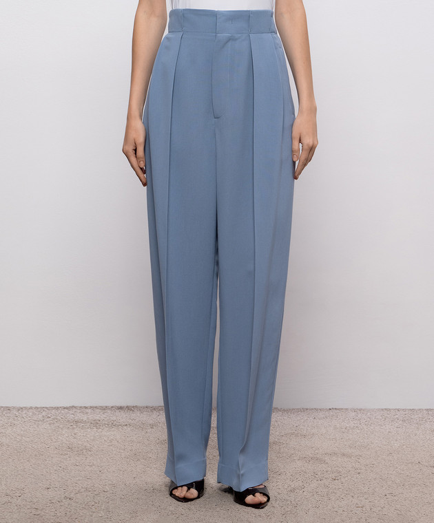 Victoria Beckham Блакитні штани 1326WTR007361A зображення 2