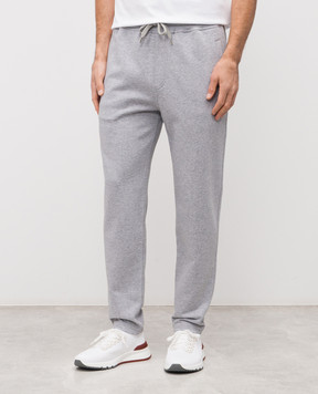Brunello Cucinelli Сірі спортивні штани з бавовни MW8633243G