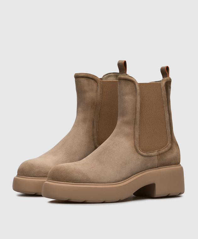 Santoni Бежеві замшеві челсі WTEW72486PKVHHLW зображення 2
