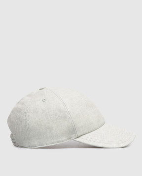 Agnona Зелена кепка з льону AK09U2XU3046