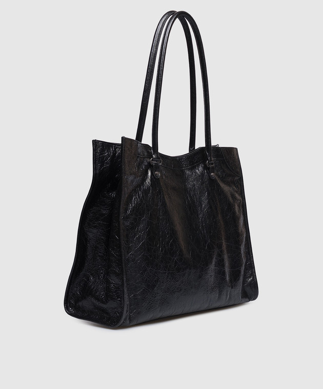 Balenciaga Чорна шкіряна сумка-тоут LE City 8518182ABEK зображення 3