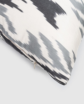 Les Ottomans Бежевая декоративная подушка из шелка с абстрактным принтом SI2950X50DS