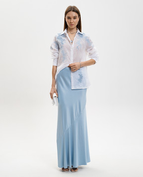 Ermanno Scervino Белая рубашка с вышивкой D482K340APTUG