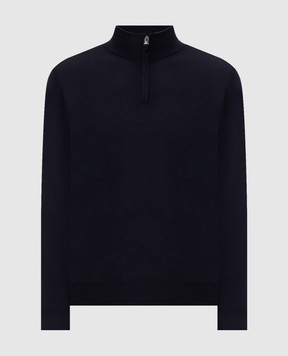 Canali Синий джемпер из шерсти MK02481C0015