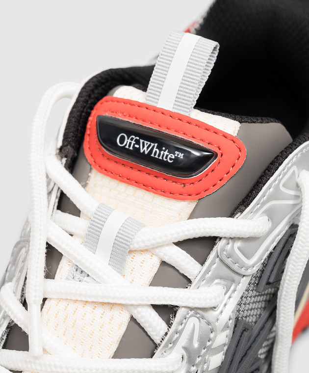 Off-White Сірі кросівки Be Right Back з фактурним логотипом OF05748609 зображення 5