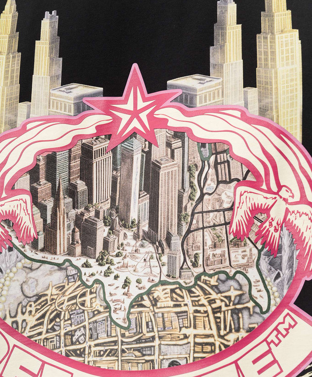 Off-White Чорна футболка Big Frame World 44MAA120Z26J002 зображення 5