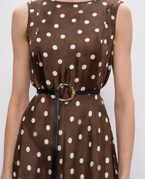 Bottega Veneta Чорний шкіряний пояс 855247V2BE7