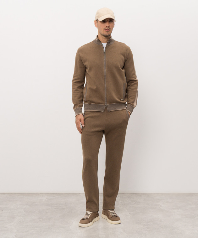 Bertolo Cashmere Коричневий спортивний костюм з вовною 9020870019659020880019 зображення 2