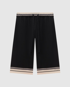 Dolce&Gabbana Чорні шорти Vanity із шовку GV5MATHI11T