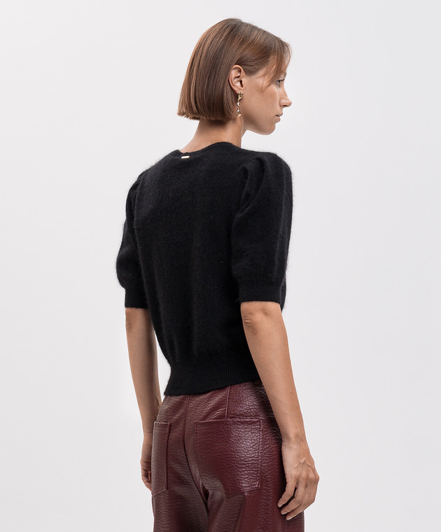 Twinset Черный джемпер с шерстью с брошью 262TP3260 изображение 4