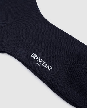Bresciani Сині шкарпетки з бавовни MC014UN0006XX