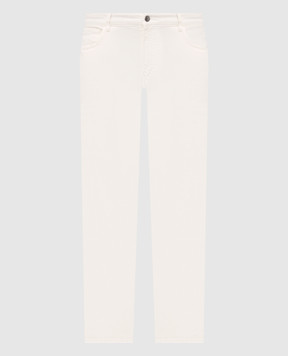 Canali Білі джинси з патчем логотипа PD0163791719