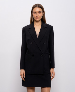 Max Mara Weekend Чорний двобортний жакет WKDVELOCE WKDVELOCE