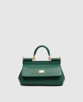 Dolce&Gabbana Зеленая кожаная сумка Sicily BB7116B1001