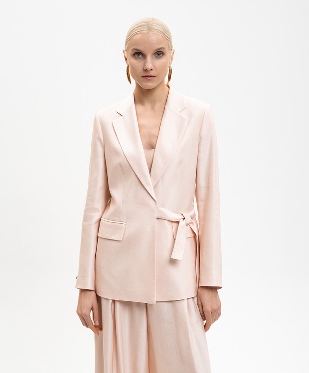 Peserico Розовый жакет с льном S0122901921 изображение 3