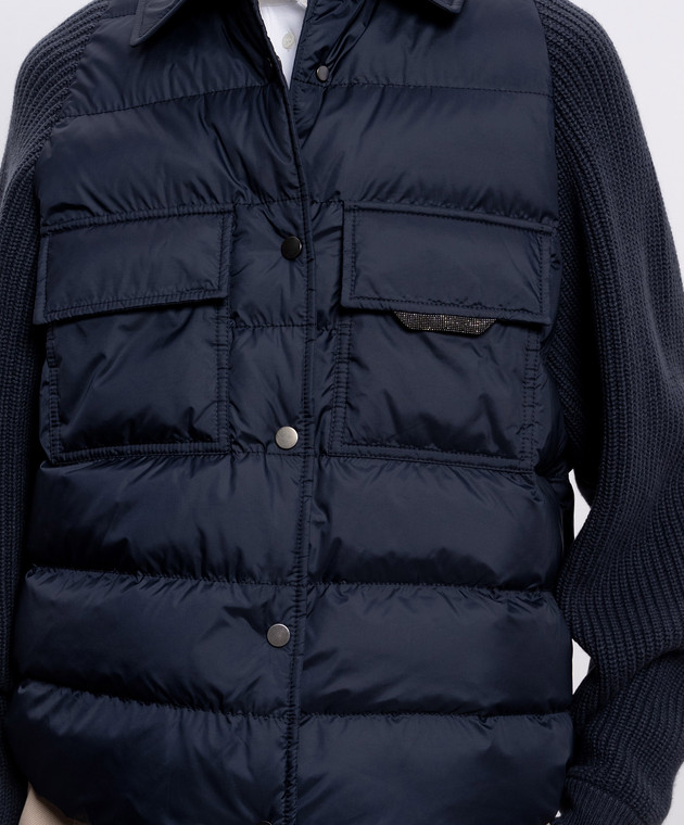 Brunello Cucinelli Синя пухова куртка MD5987696P зображення 5
