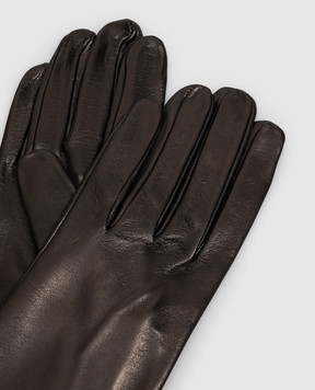 Sermoneta Gloves Чорні шкіряні рукавички 301A