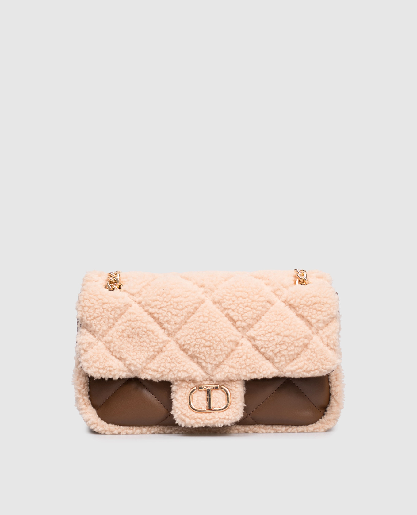 

Коричневая сумка с логотипом, Коричневый, Сумки на плечо