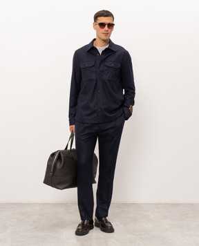 Cashmere&Whiskey Сині штани з вовни та кашеміру 02556R0775