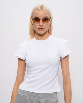 Linda Farrow Коричневые солнцезащитные очки Sheri с позолотой LFL1656C2SUN