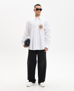 Vetements Біла сорочка з принтом ME76SH045Wm