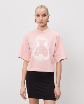 Palm Angels Рожева футболка з принтом PWAA079S26JER001