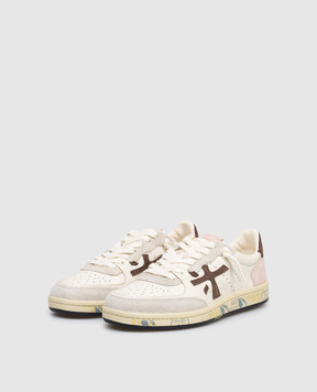 Premiata Бежеві шкіряні кросівки BSKT Clayd BSKTCLAD8284