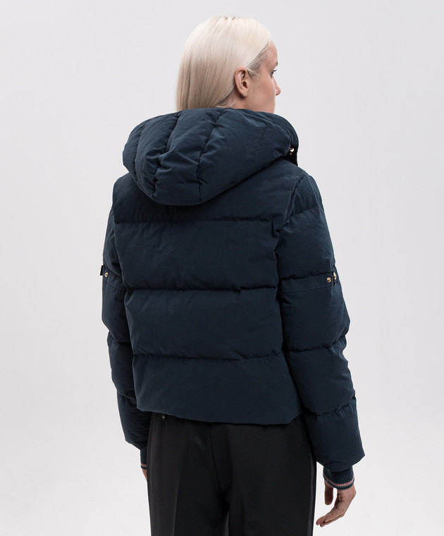 Thom Browne Синя пухова куртка з вовни FBD074XF0923 зображення 4